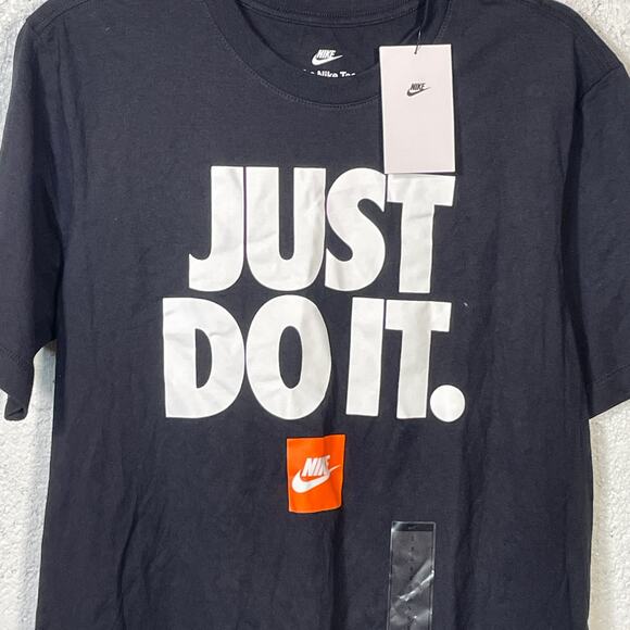 Nike Men's Sportswear Relaxed-Fit Just Do It Logo Graphic T-Shirt black Small - Picture 6 of 6